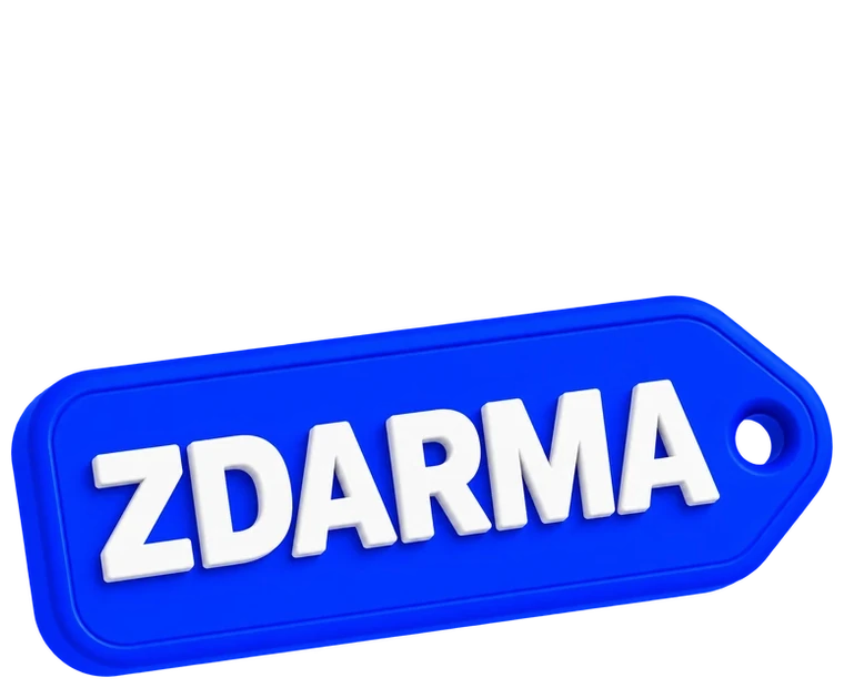 Cenovka s nápisem Zdarma